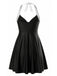 Schwarzes 40er Tankini-Set mit Neckholder und Schleife