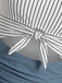 Blauer 30er Badeanzug mit Hohe Taille und Streifen