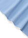 Blaue 50er Ärmelloses Shorts mit V-Ausschnitt und Schleife