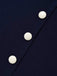 Blaues 60er Strick-Kleid mit Peter-Pan-Kragen