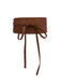 Brauner Vintage-PU-Leder-Schleifen-Breitbund
