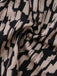 Braun 1940er V-Ausschnitt Leopard Satin Bindung Romper
