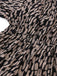 Braun 1940er V-Ausschnitt Leopard Satin Bindung Romper