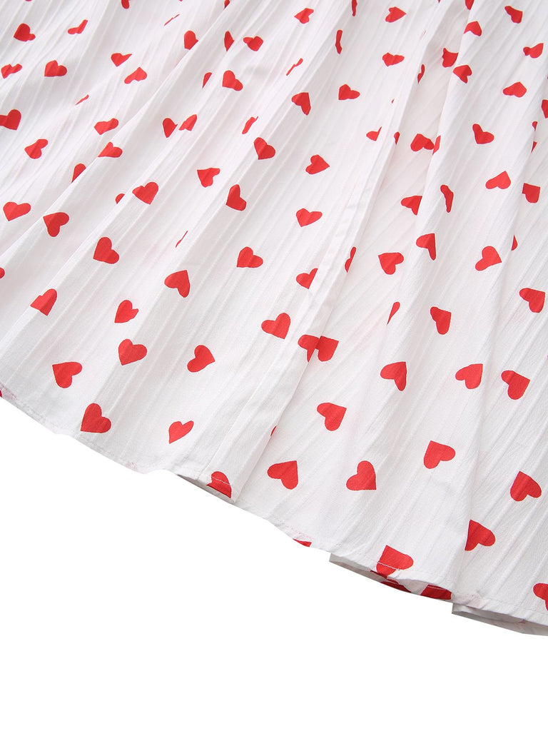 Rot 1930er Herz V-Ausschnitt Rückenfrei Bindung Halter Kleid