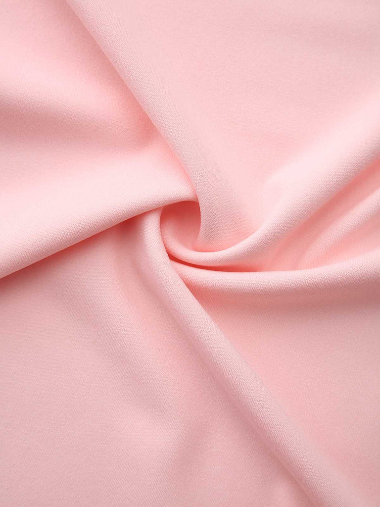 1960er Rüschen Saum Langarm Kleid