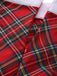Rot 1960er Schulterfrei Plaid Weihnachten Kleid Set