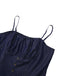 Blau 1960er Spaghetti Träger Gerafft Mini Kleid