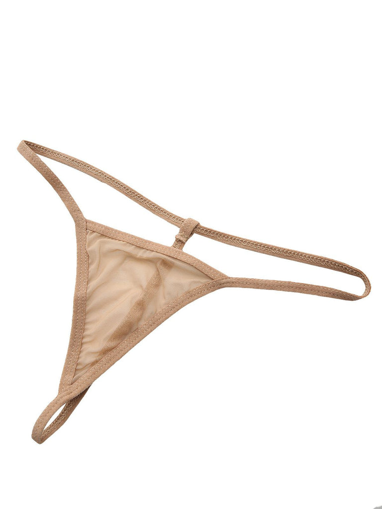 Khaki 1980er Punkte Gestuft Babydoll Nachthemd