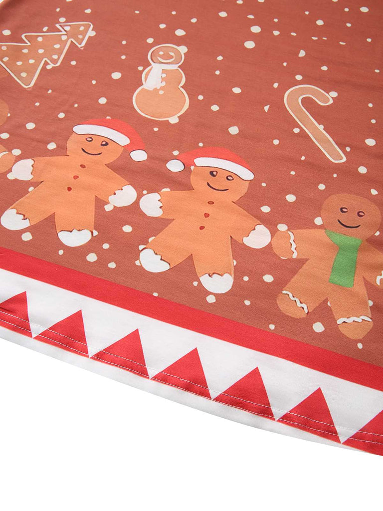 1960er Weihnachten Lebkuchenmann A-Linie Kleid