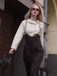 2PCS 1930er Baumwolle Solide Bluse & Latzhose