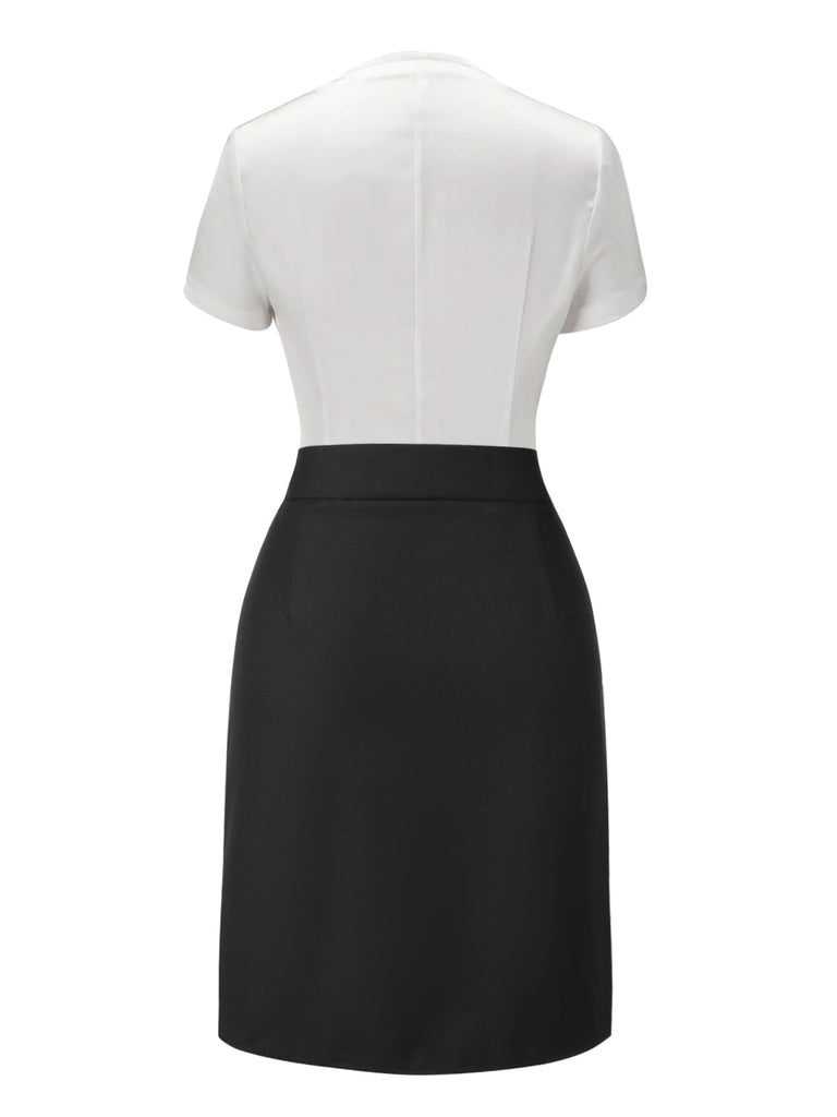 [Vorverkauf] 2PCS 1960er Tasten Shirt & Spitze Hem Solide Rock