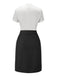 [Vorverkauf] 2PCS 1960er Tasten Shirt & Spitze Hem Solide Rock