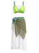 70er Bikini-Set & Cover-Up mit Triangle und Chiffon