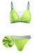 70er Bikini-Set & Cover-Up mit Triangle und Chiffon