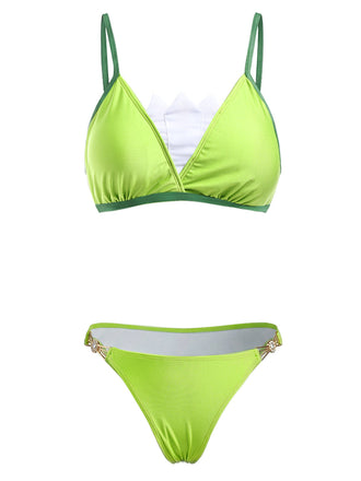 70er Bikini-Set mit Triangle und Besatz
