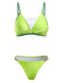 70er Bikini-Set & Cover-Up mit Triangle und Chiffon