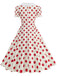 50er Swingkleid mit Peter-Pan-Kragen und Polka-Dots