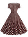 50er Swingkleid mit Peter-Pan-Kragen und Polka-Dots