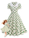 50er Swingkleid mit Peter-Pan-Kragen und Polka-Dots