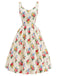 Cremefarbenes 40er Bolero & Kleid Set mit Blumen