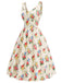 Cremefarbenes 40er Bolero & Kleid Set mit Blumen