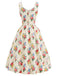 Cremefarbenes 40er Bolero & Kleid Set mit Blumen