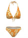 Tropischer Bikini mit Blumenmuster aus den 1960er Jahren – Vintage-Mode, Retro-Stil