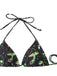 Grünes 60er Netz-Bikini-Set mit Neckholder und Totenkopf