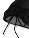 3PCS Schwarz 1960er Urlaubs Print Netz Halter Bikini Set & Cover-Up