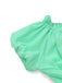 Grün 1970er Spitze Puffärmel Babydoll Kleid