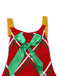 1960er Bogen Weihnachten Plaid Patchwork Jumpsuit