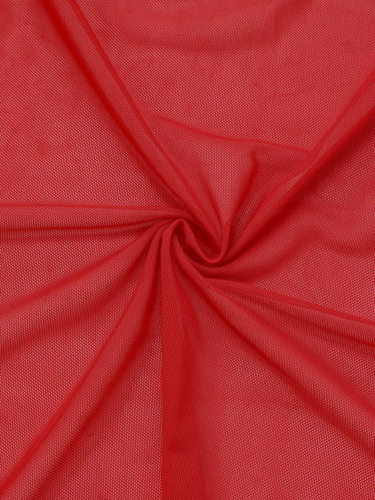 Rot 1970er Sheer Babydoll Unterwäsche Set Mit Pompon