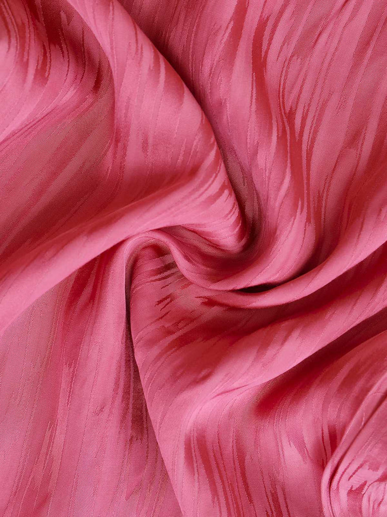 Rosa 1970er Halter Revers Satin Jumpsuit