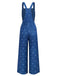 Blau 1970er Boho Sternmuster Jumpsuit