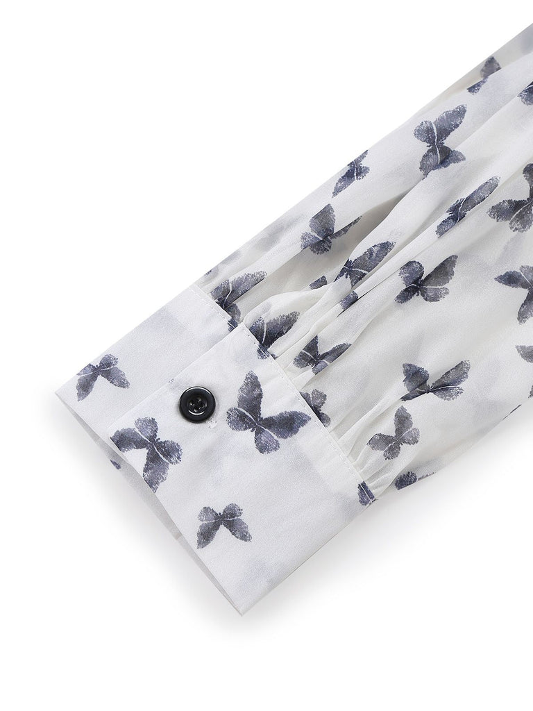 Weiß 1980er Schmetterling Perle Plissiertes Samt Korsett Midi Kleid