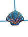 Blau 1970er Muschel & Seestern Bikini Set