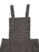 Grau 1940er Cord Weit-Bein Latzhose Jumpsuit