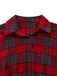 1940er Tartan Plaid Langarm Gürtel Shirt Kleid