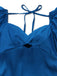 1930er Herz Neck Rüschen Sleeve Satin Kleid