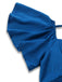 1930er Herz Neck Rüschen Sleeve Satin Kleid