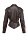 Dunkelkaffee 1970er Leder Gürtel Jacke