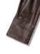 Dunkelkaffee 1970er Leder Gürtel Jacke