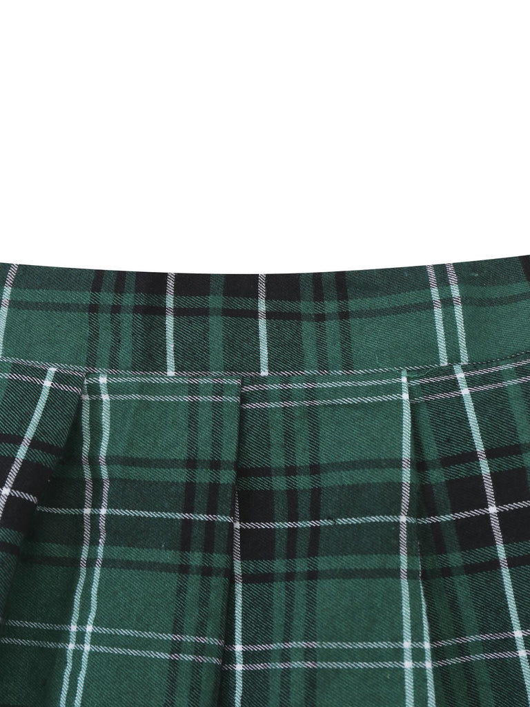 1980er Sexy Schnürung Karo Pyjama Set