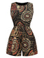 Multiclor 1970er Boho Irregulär Romper