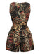 Multiclor 1970er Boho Irregulär Romper