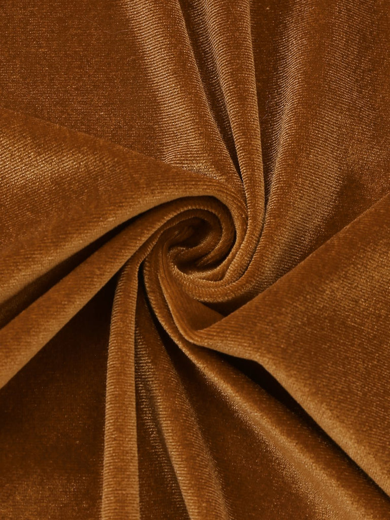 1930er Solide Taste Revers 3/4 Ärmel Kleid