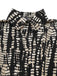 1950er Drucken Tie-Taille Shirt Romper