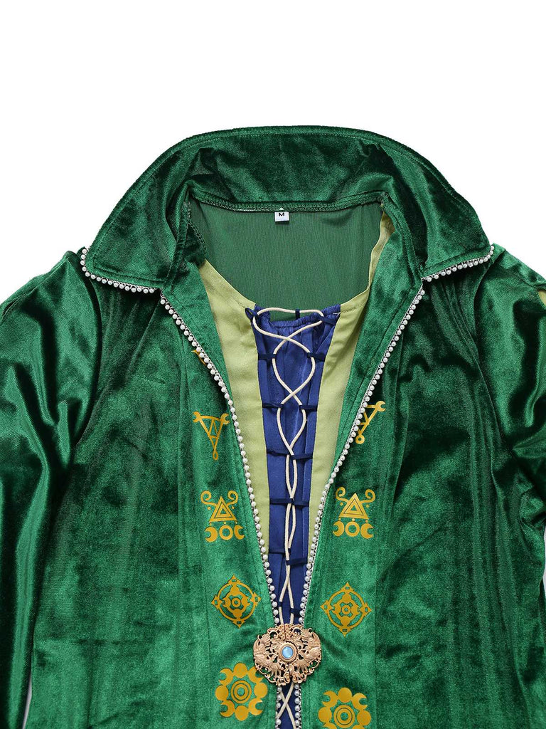 Grün 1930er Samt Winifred Sanderson Inspiriertes Hexen Kostüm Kleid