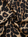 1970er Revers Leopard Ärmellos Gürtel Jumpsuit