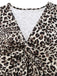1950er Leopard Plissiertes Breite Träger Kleid
